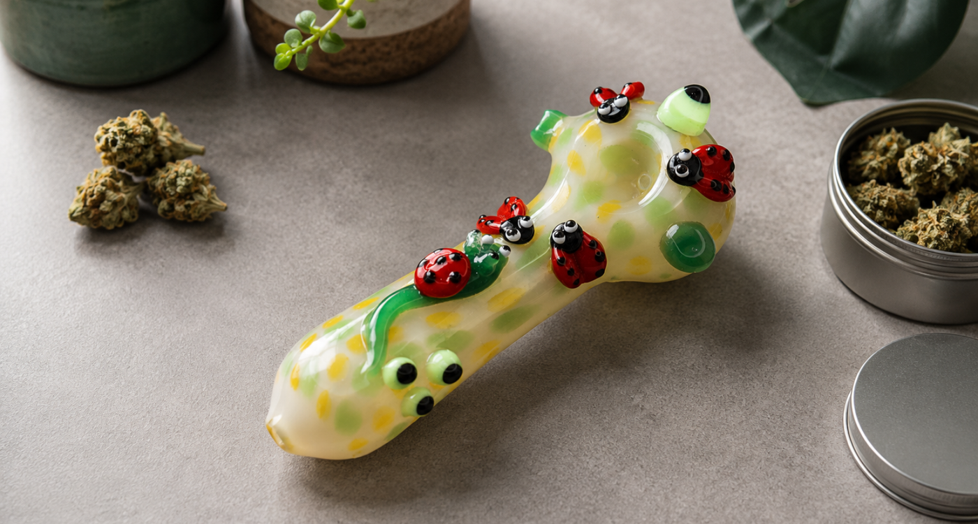 DHC Fancy Ladybug and Snail Spoon Pipe Review: 6 Inches of Garden-Core Glass