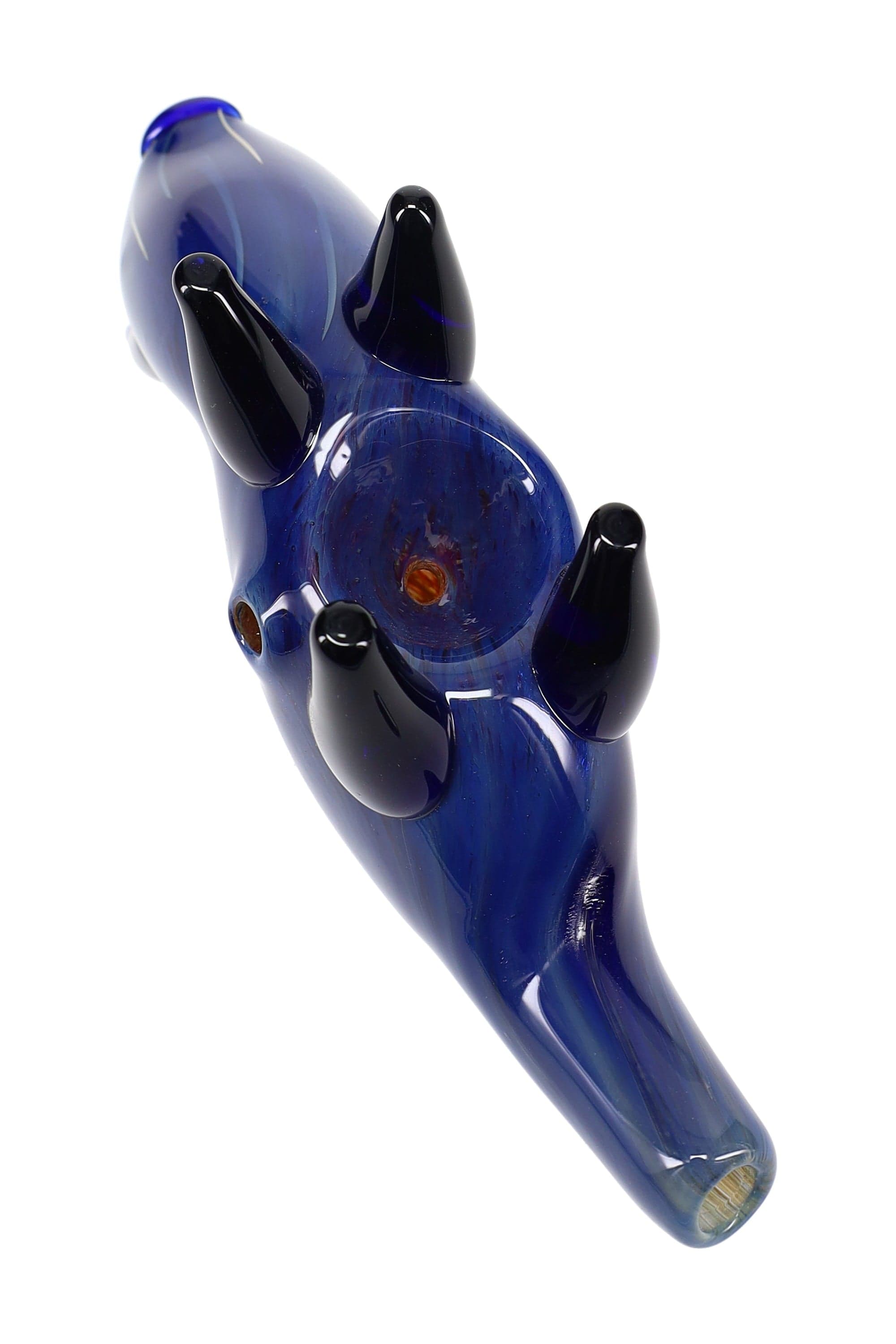 Primate Glass Silver Fumed Glass Pig Hand Pipe “Barnyard Buddy” – Assorted Colors