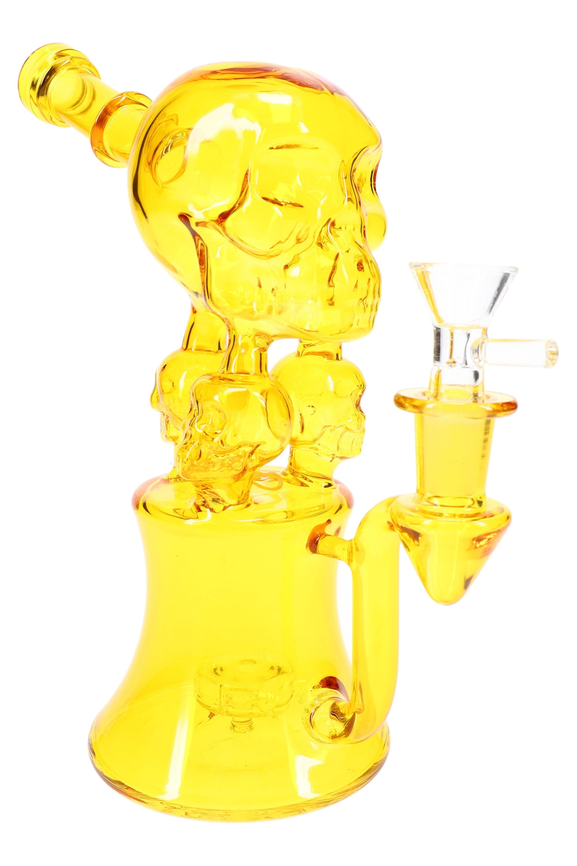 Primate Glass GoG Skull Recycler Bong – 8½″ – Showerhead Perc – Assorted Colors