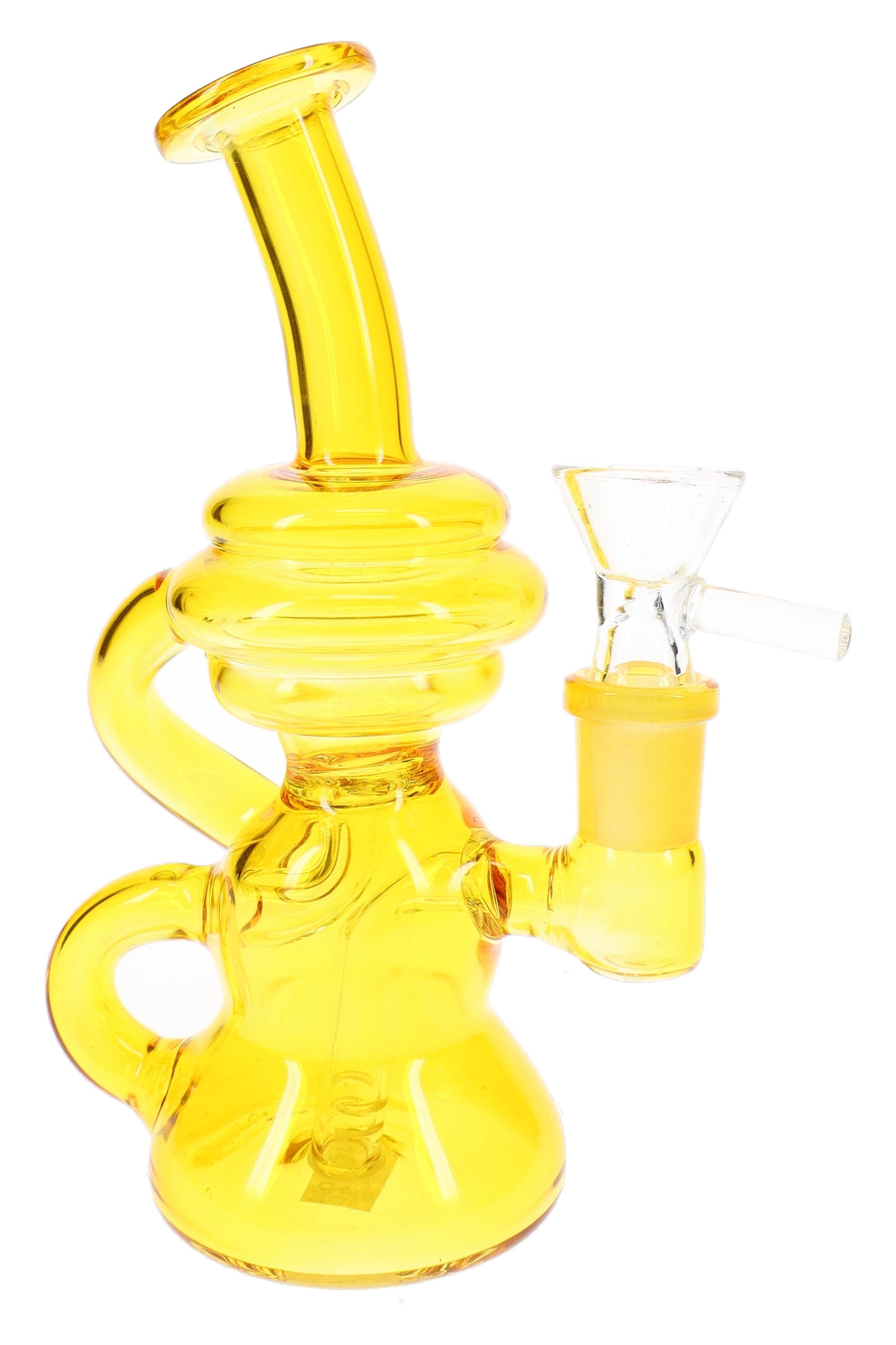Primate Glass Stemless Glass Recycler Bong “Color Current” – 6½″ – Assorted Colors
