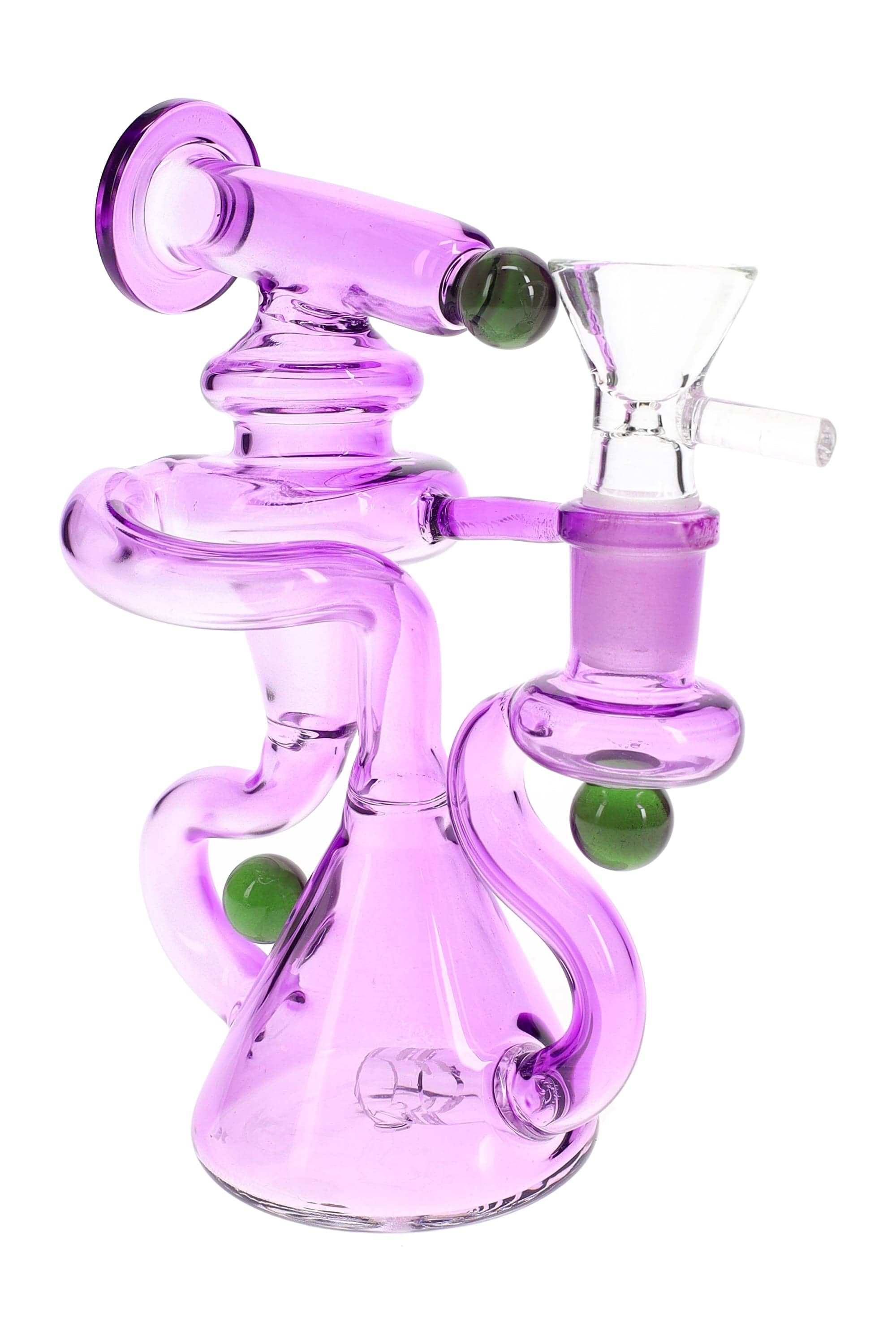 Primate Glass Stemless Glass Recycler Bong “Loop Bloom” – 6″ – Assorted Colors