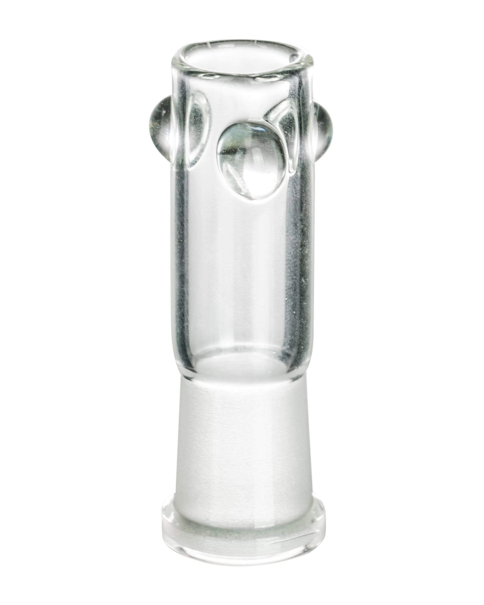 Close-up front view of the Cylinder Dome with Marbles showing its clear glass tube with three raised marble-like bumps against a white background.