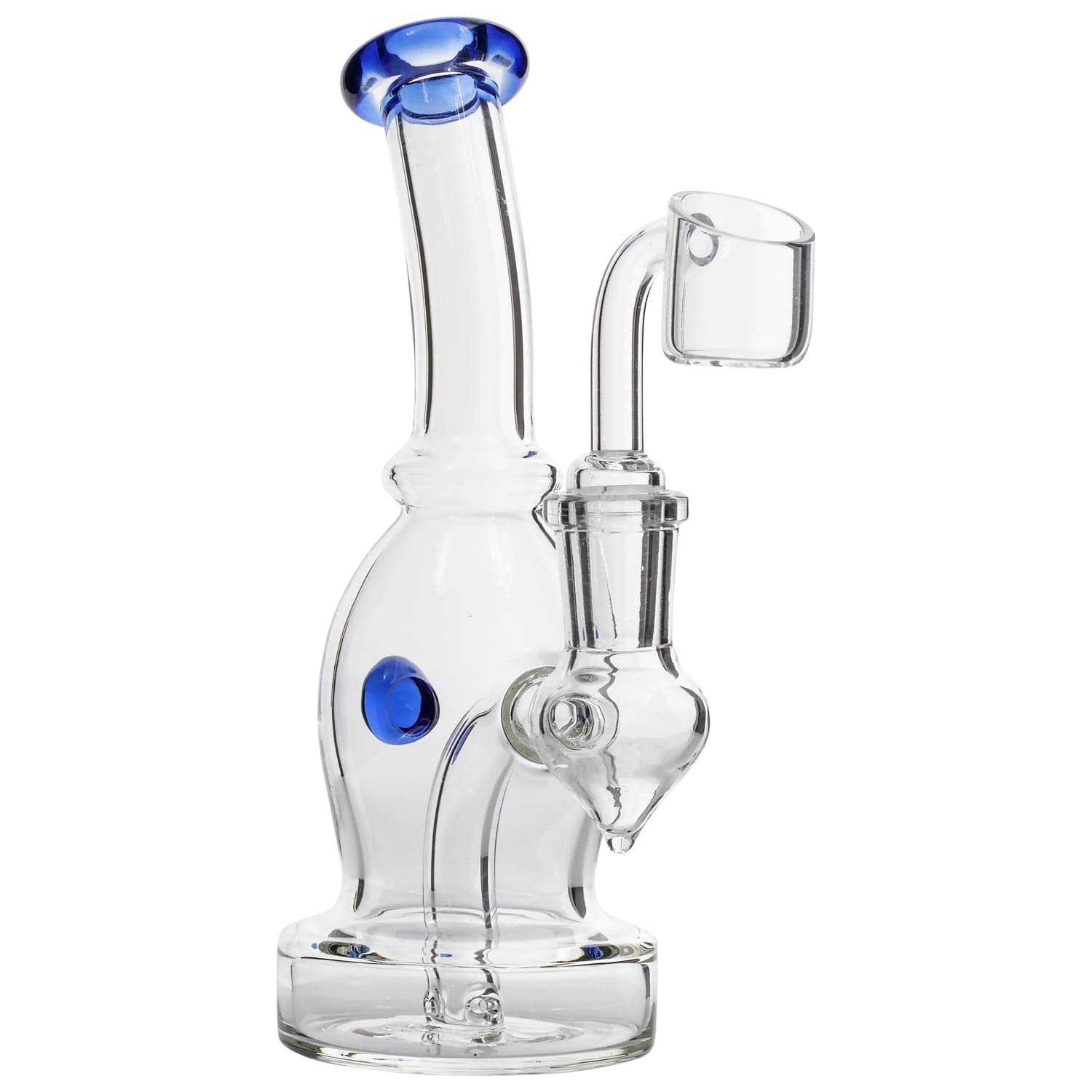 Glassic Dab Rigs Glassic Curved Body Dab Rig with Colored Accents