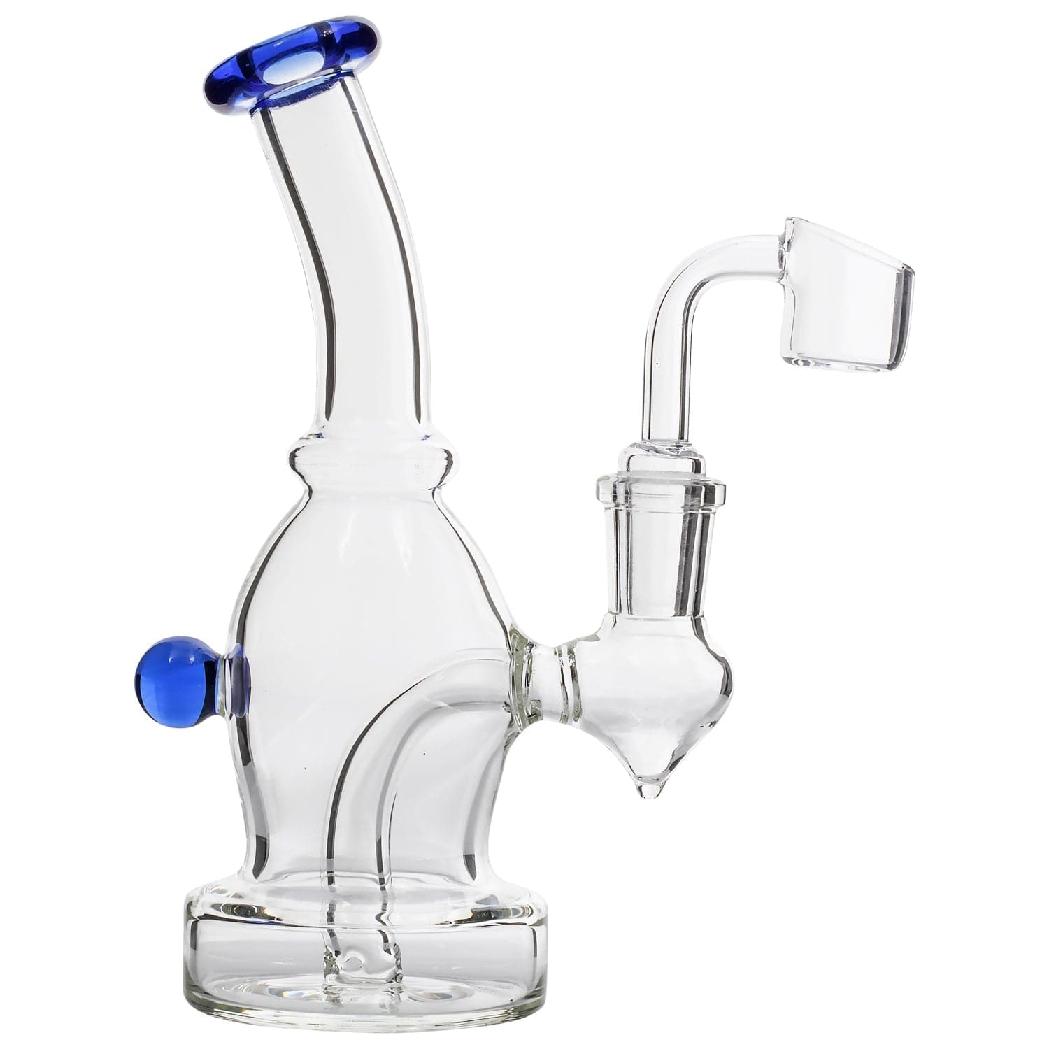 Glassic Dab Rigs Glassic Curved Body Dab Rig with Colored Accents
