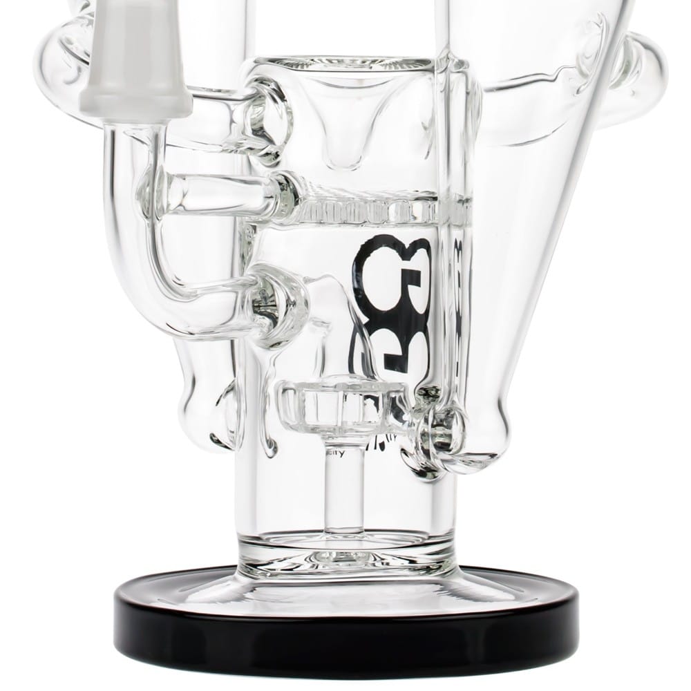 Glasscity-Recycler Vapor Bubbler with Showerhead & Honeycomb Disc Perc