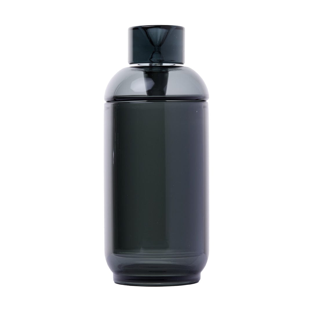 Centered studio shot of the Charcoal Vesper Gravity Pipe showing a straight cylindrical body and rounded cap against a white background