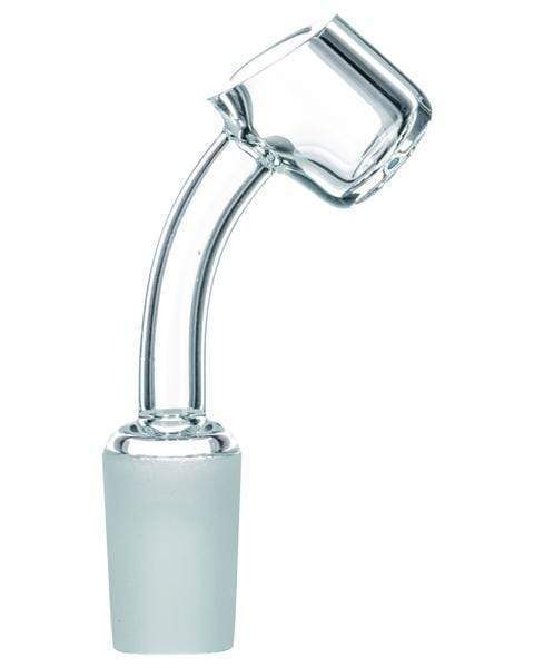 A close-up shows the 4mm Thick Quartz Banger Nail, angled slightly with a polished, reflective surface against a neutral background.