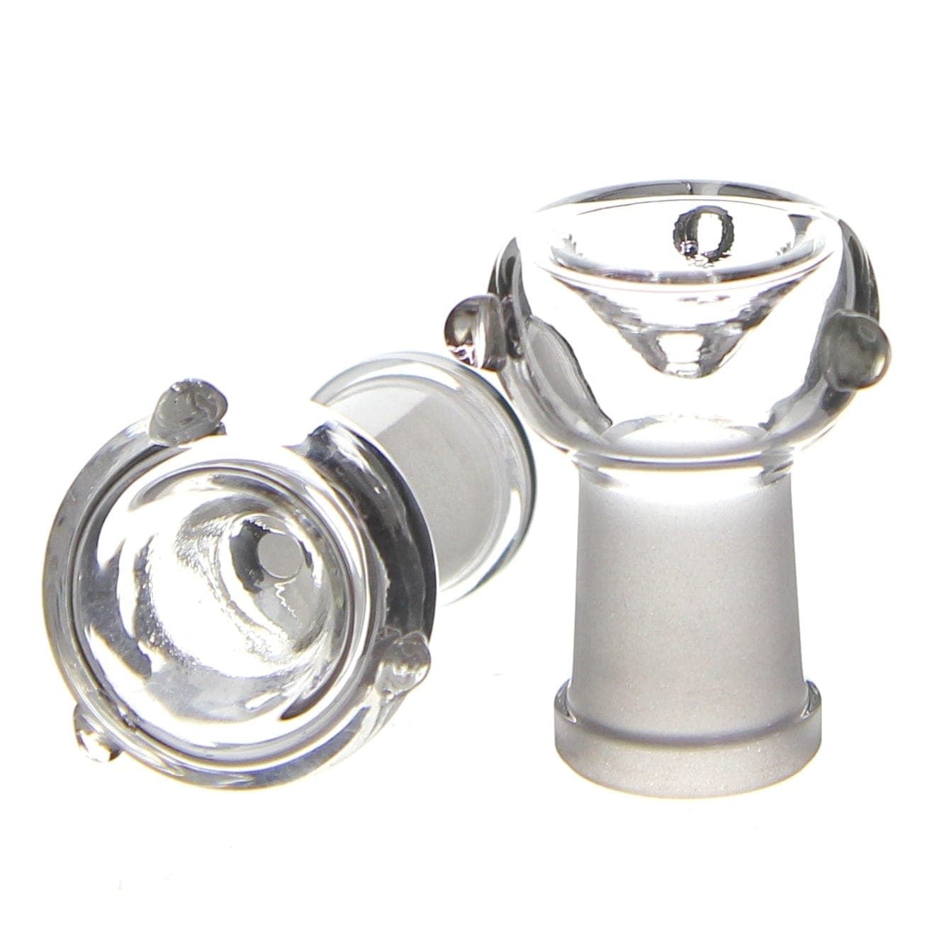A close-up view of the 14mm Bowl, showing the clear glass construction and rounded shape.