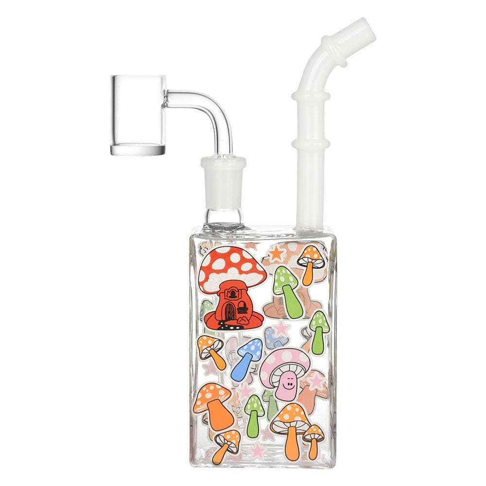Gift Guru Glow Mushroom Juice Box Dab Rig - 7.5"/14mm F