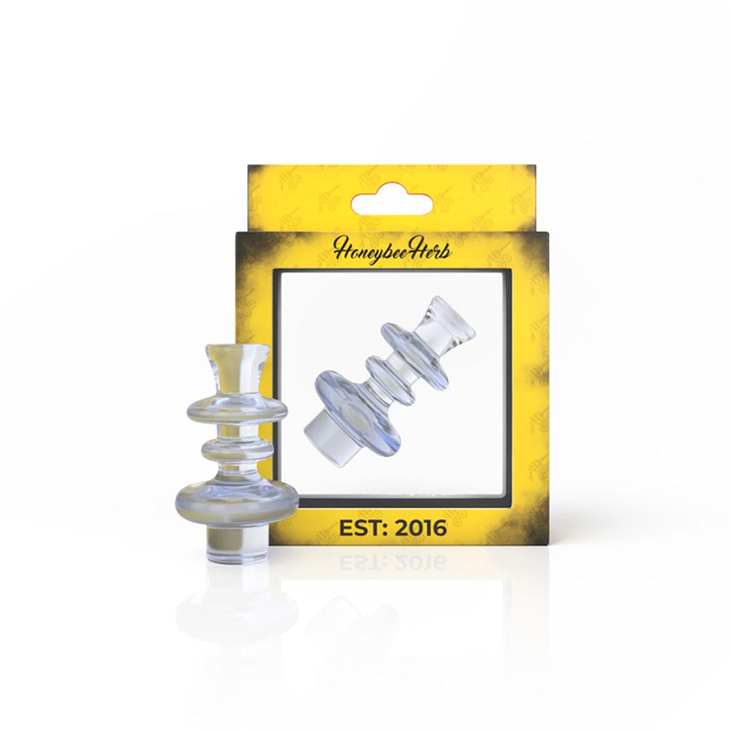Honeybee Herb Carb Cap Clear Ghost Glass Slurper Cap