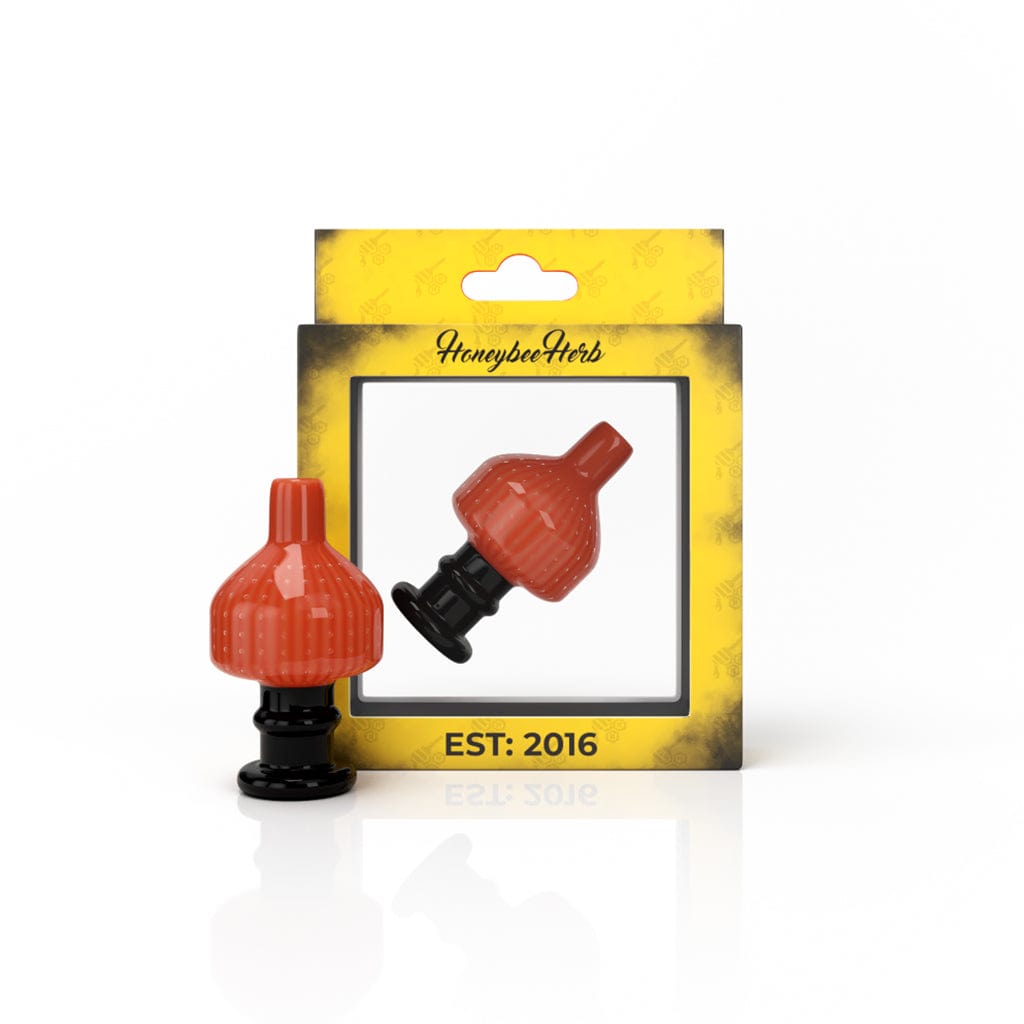 A close-up view of the SWEET BUBBLE CARB CAP, showcasing its glossy, rounded shape against a dark background.