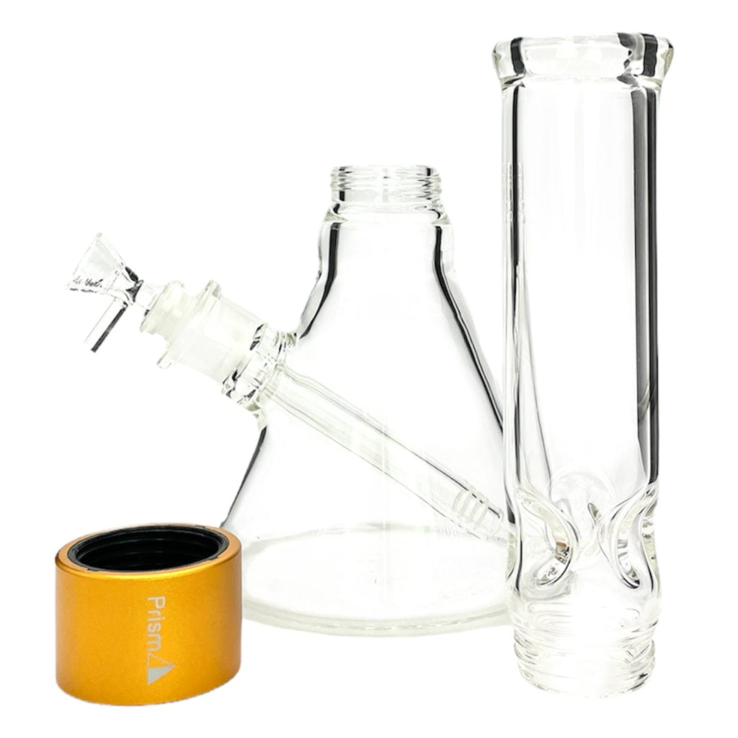 Front view of the CLEAR STANDARD BEAKER SINGLE STACK, showcasing its clear glass construction and simple, single-stack design.