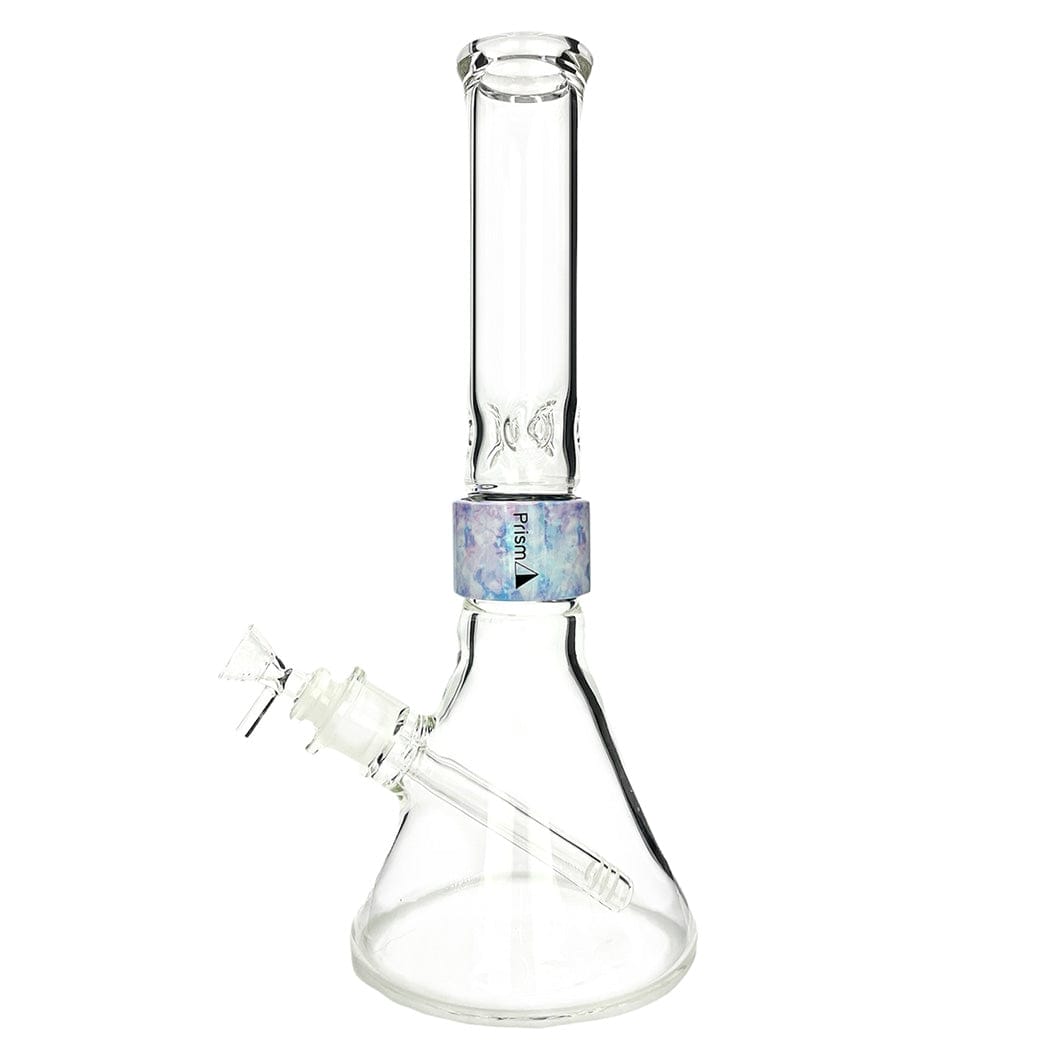 Front view of the CLEAR STANDARD BEAKER SINGLE STACK, a clear glass beaker with a simple, stacked design.