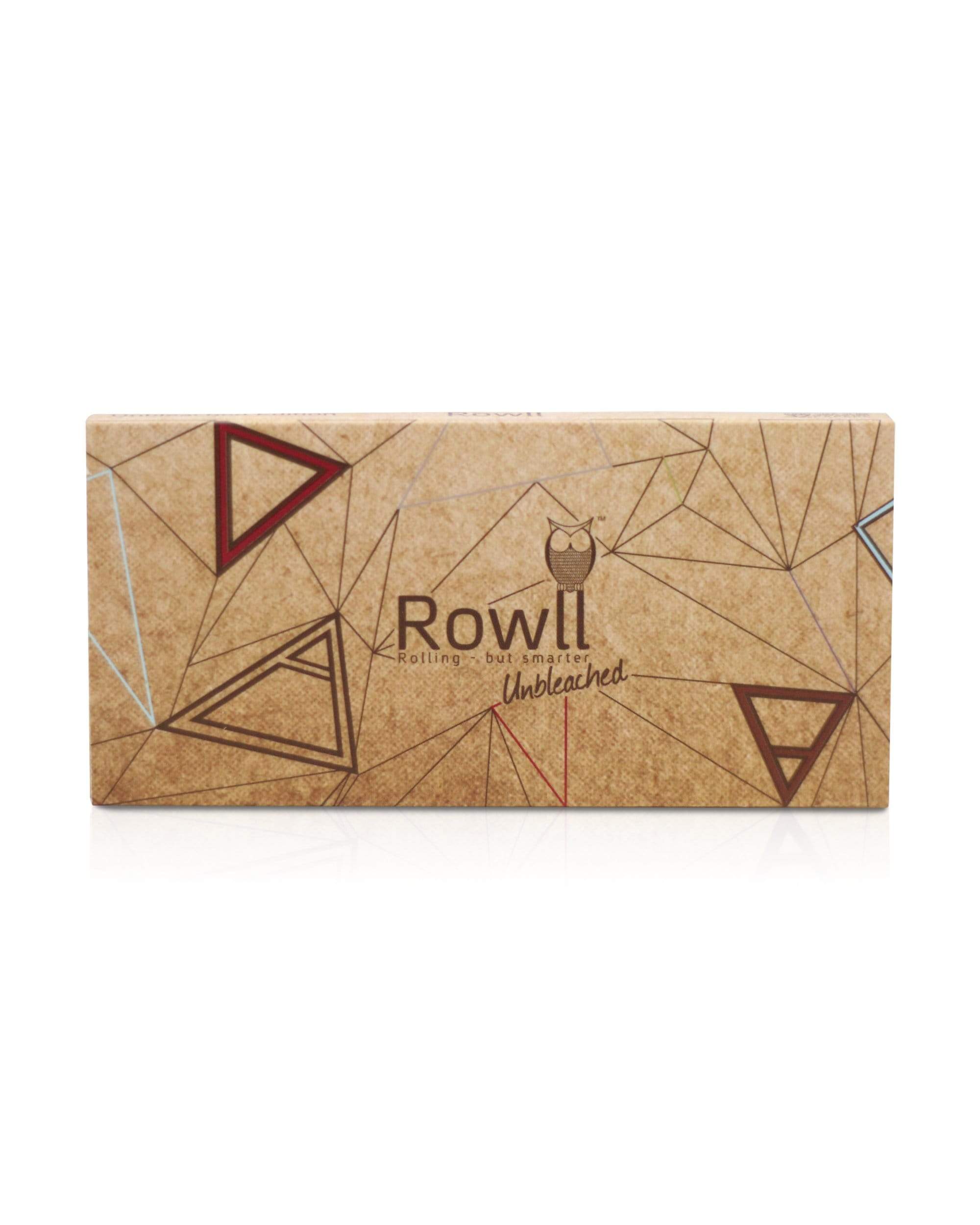 A top-down view of the Unbleached All in One Rolling Paper Kit w/ Grinder, featuring a simple, minimalist design.